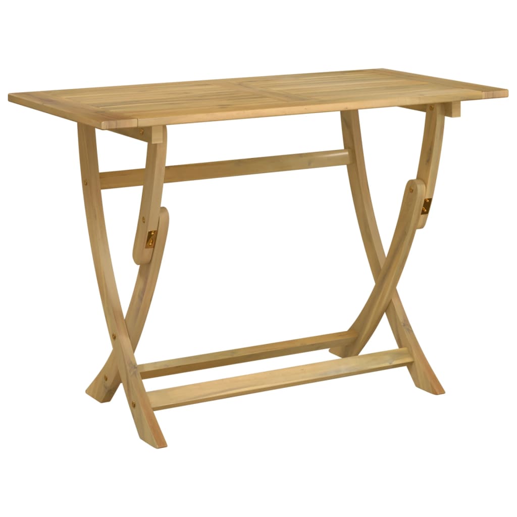 Tavolo da Giardino Pieghevole 110x55x75cm Legno Massello Acacia - homemem39