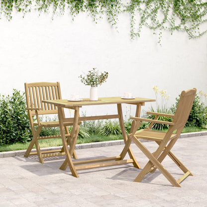 Tavolo da Giardino Pieghevole 110x55x75cm Legno Massello Acacia