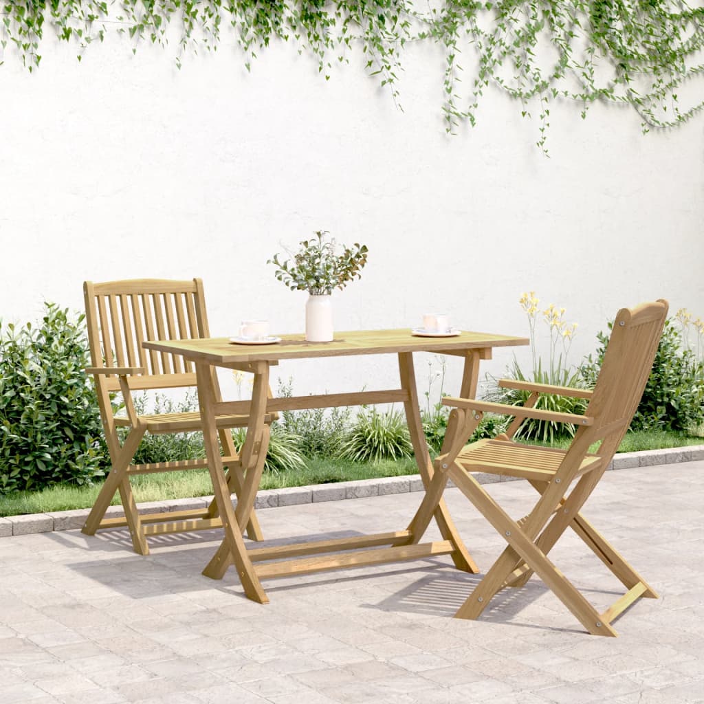 Tavolo da Giardino Pieghevole 110x55x75cm Legno Massello Acacia - homemem39