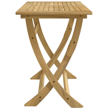 Tavolo da Giardino Pieghevole 110x55x75cm Legno Massello Acacia