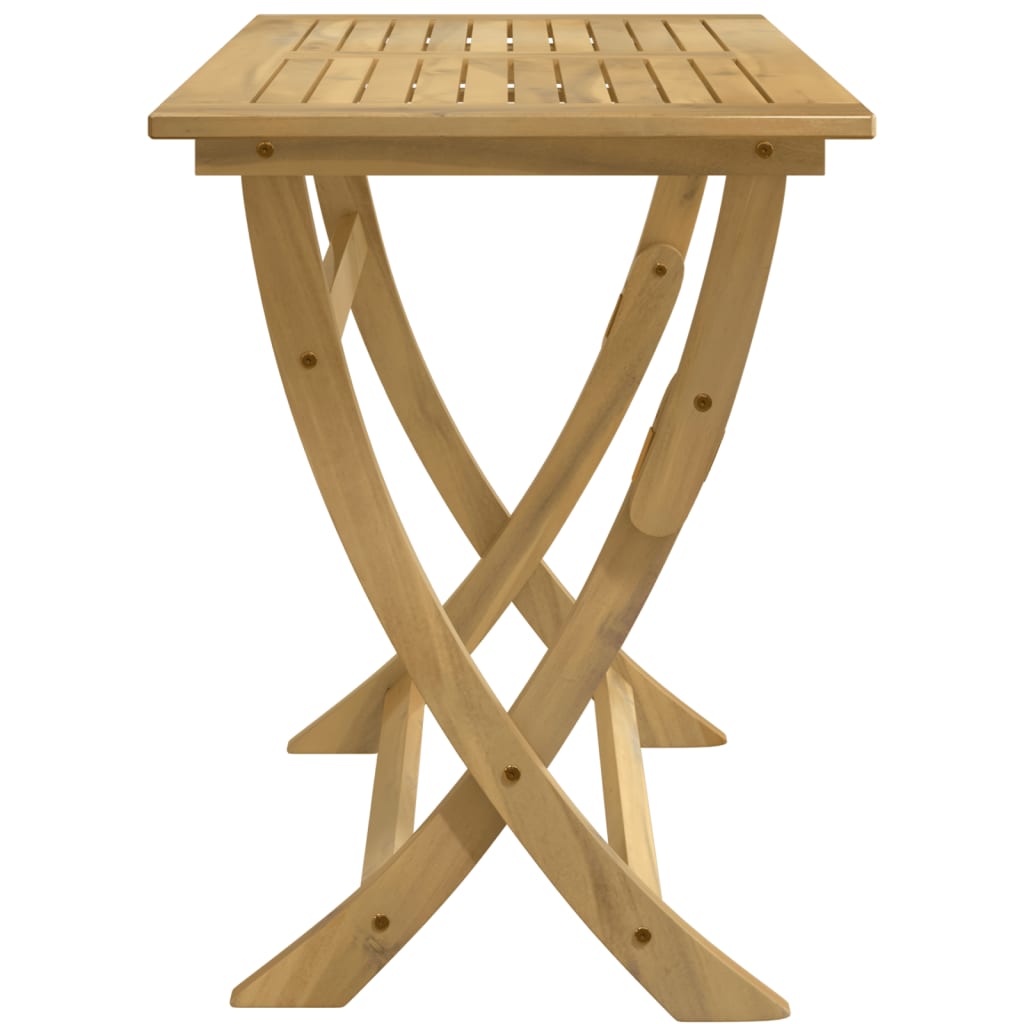 Tavolo da Giardino Pieghevole 110x55x75cm Legno Massello Acacia - homemem39