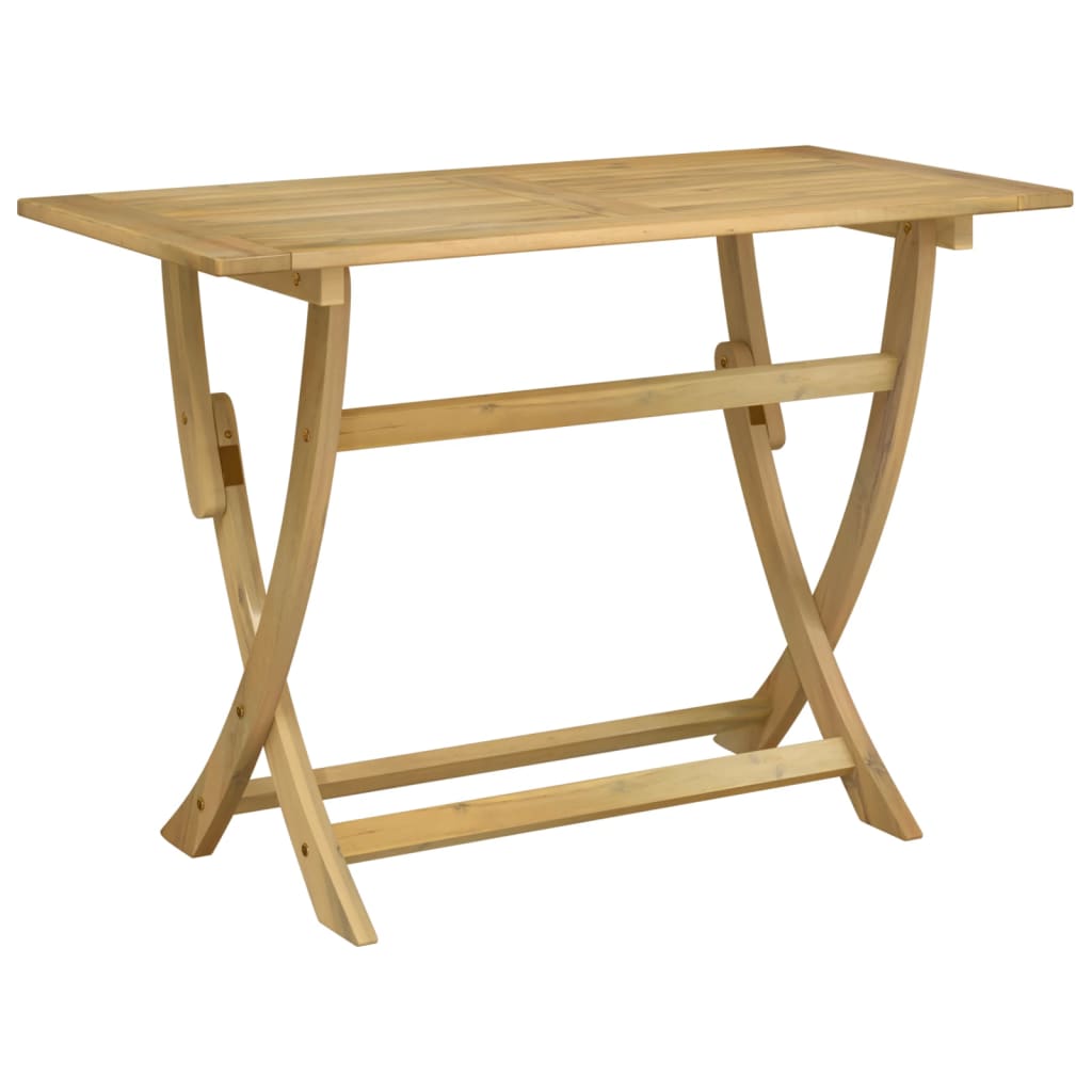 Tavolo da Giardino Pieghevole 110x55x75cm Legno Massello Acacia - homemem39