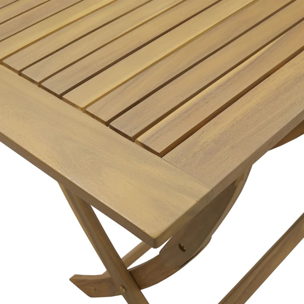 Tavolo da Giardino Pieghevole 110x55x75cm Legno Massello Acacia