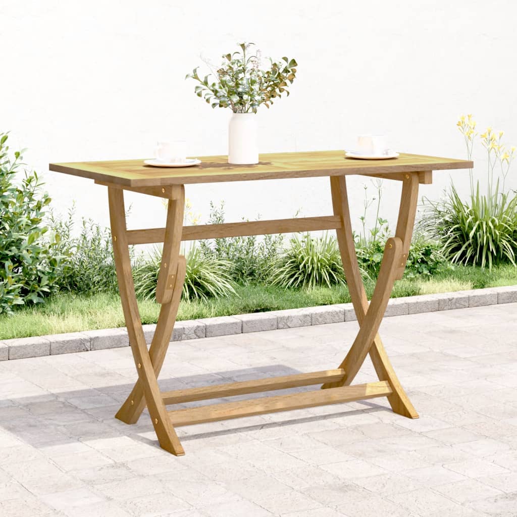 Tavolo da Giardino Pieghevole 110x55x75cm Legno Massello Acacia