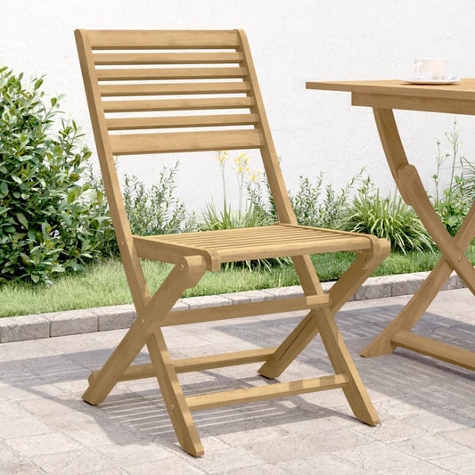 Sedie Giardino Pieghevoli 2 pz 48,5x61,5x87 cm Massello Acacia - homemem39