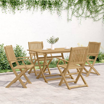 Sedie Giardino Pieghevoli 4 pz 57,5x54,5x90 cm Massello Acacia