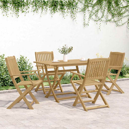 Sedie Giardino Pieghevoli 4 pz 57,5x54,5x90 cm Massello Acacia - homemem39