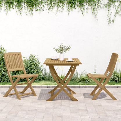 Sedie Giardino Pieghevoli 2 pz 57x48,5x90 cm Massello Acacia