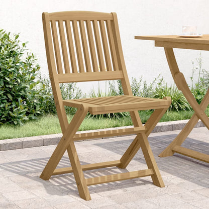 Sedie Giardino Pieghevoli 4 pz 57x49x90cm Legno Massello Acacia