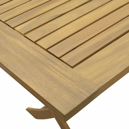 Tavolo da Giardino Pieghevole 120x70x75cm Legno Massello Acacia