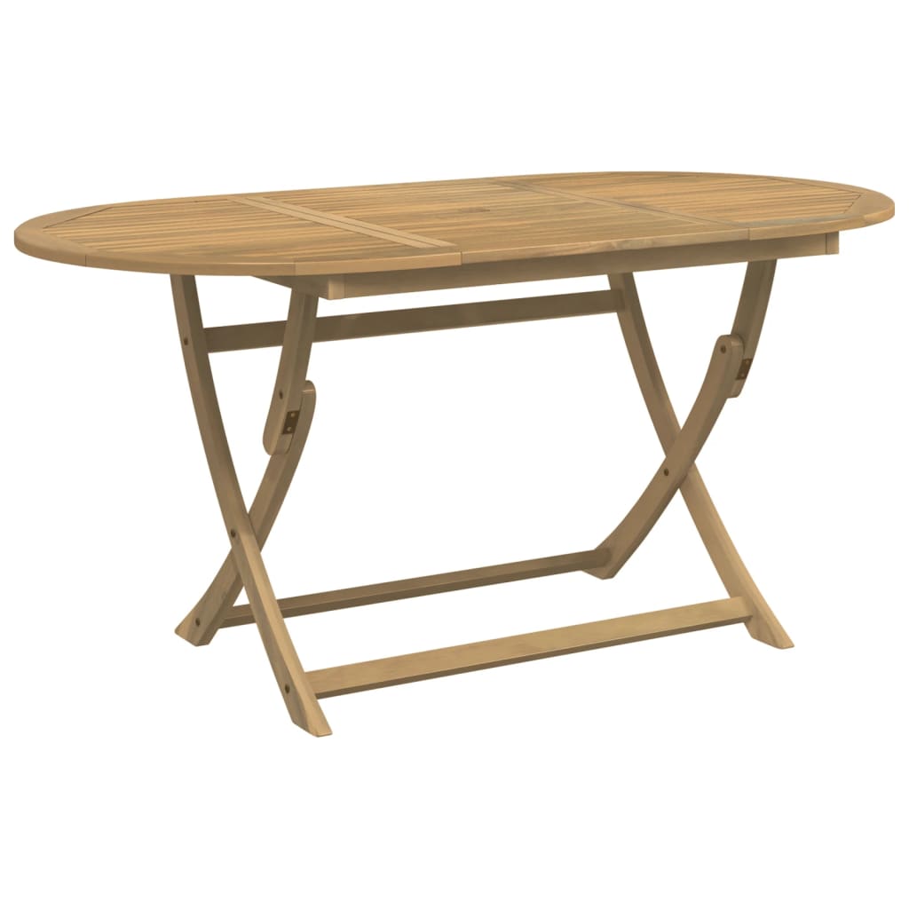 Folding Garden Table 160x85x75cm Solid Acacia Wood