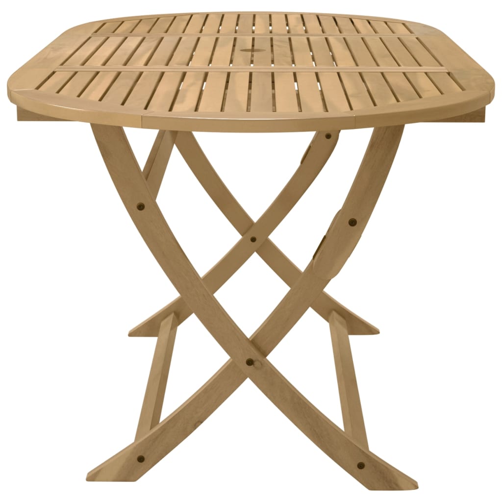 Tavolo da Giardino Pieghevole 160x85x75cm Legno Massello Acacia