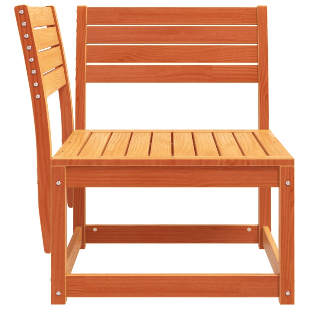 Divano Angolare Giardino Marrone Cera 73x73x78cm Massello Pino | homemem39