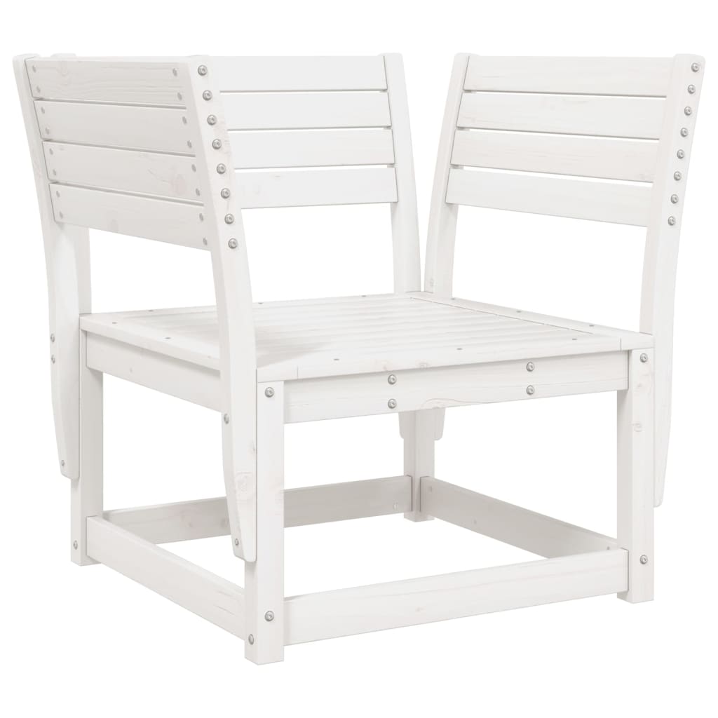 Sedia da Giardino Bianca in Legno Massello di Pino | homemem39