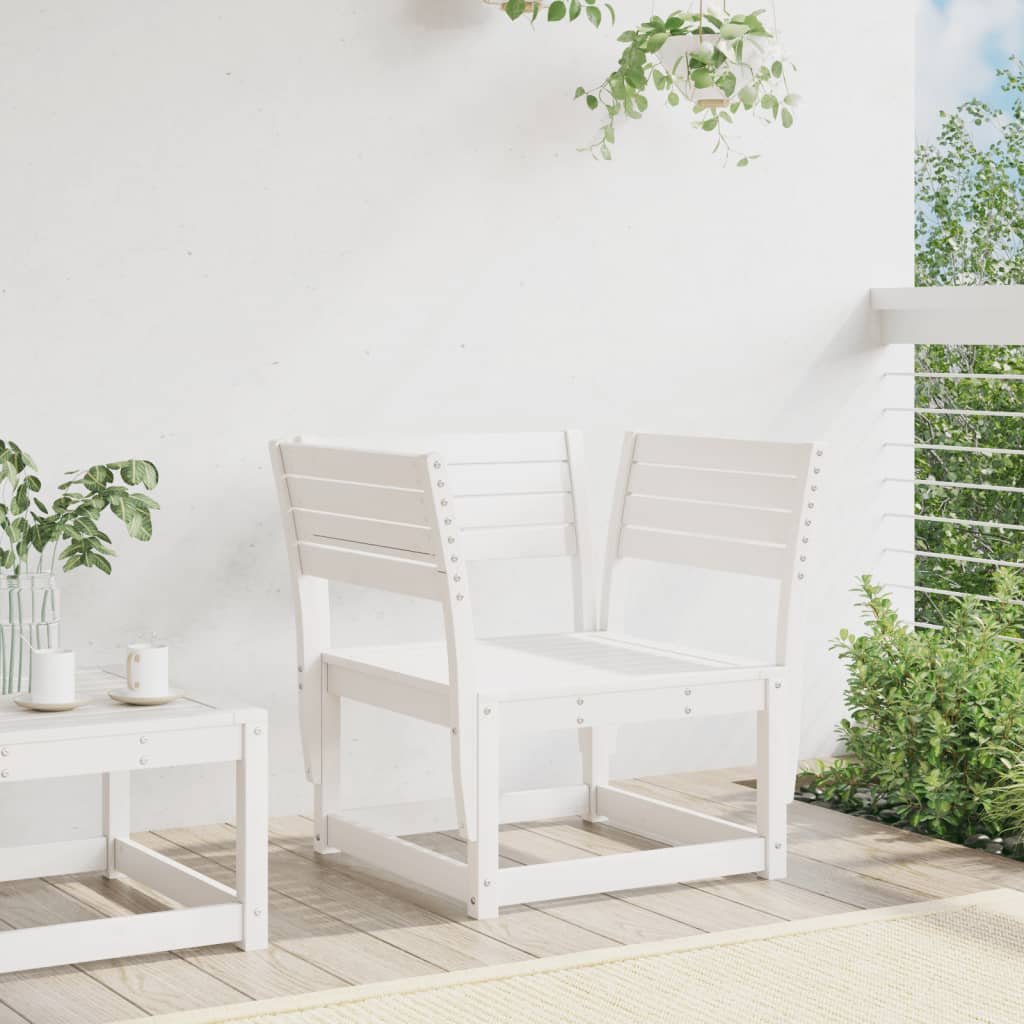 Sedia da Giardino Bianca in Legno Massello di Pino | homemem39