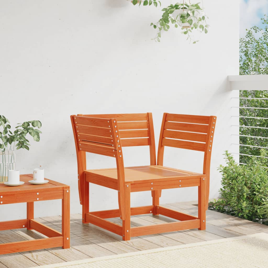Sedia da Giardino Marrone Cera in Legno Massello Pino | homemem39