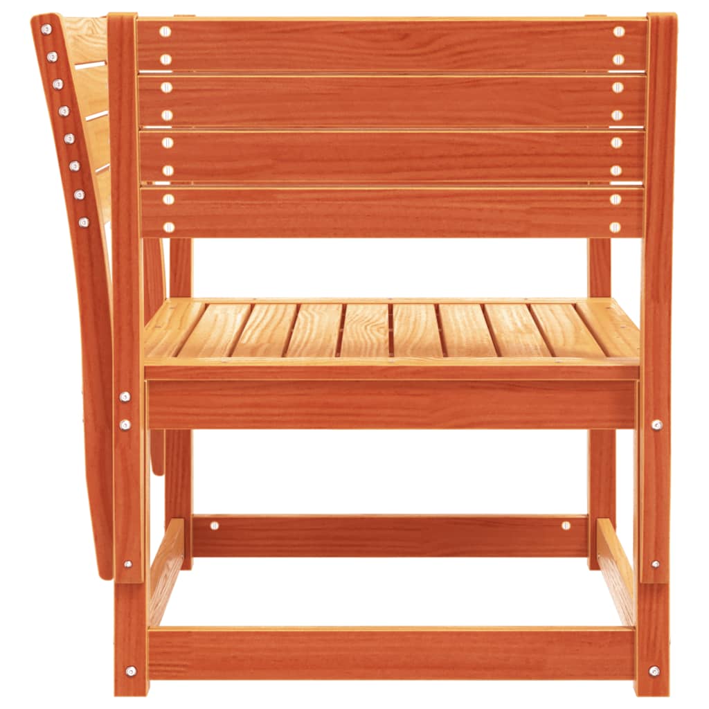 Sedia da Giardino Marrone Cera in Legno Massello Pino | homemem39