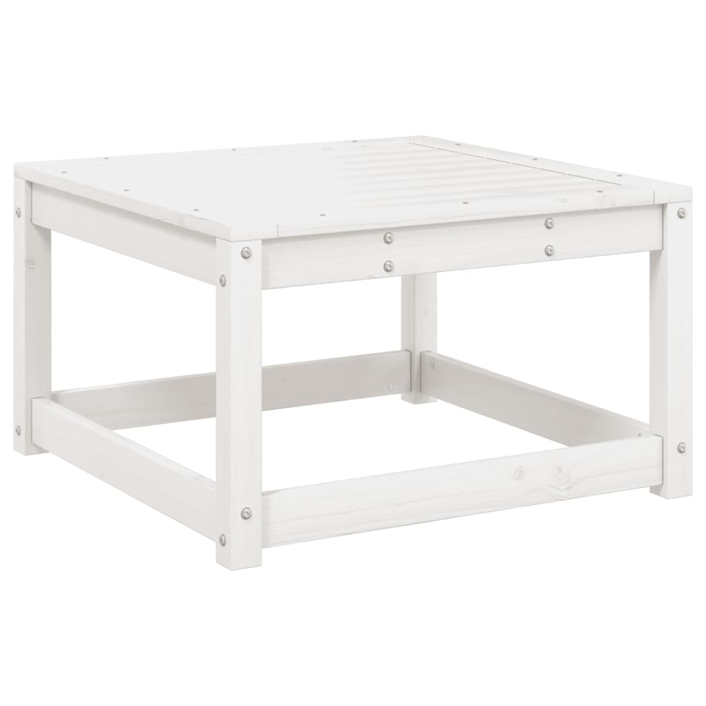 Poggiapiedi da Giardino Bianco in Legno Massello di Pino | homemem39