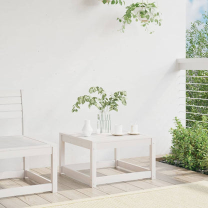 Poggiapiedi da Giardino Bianco in Legno Massello di Pino | homemem39