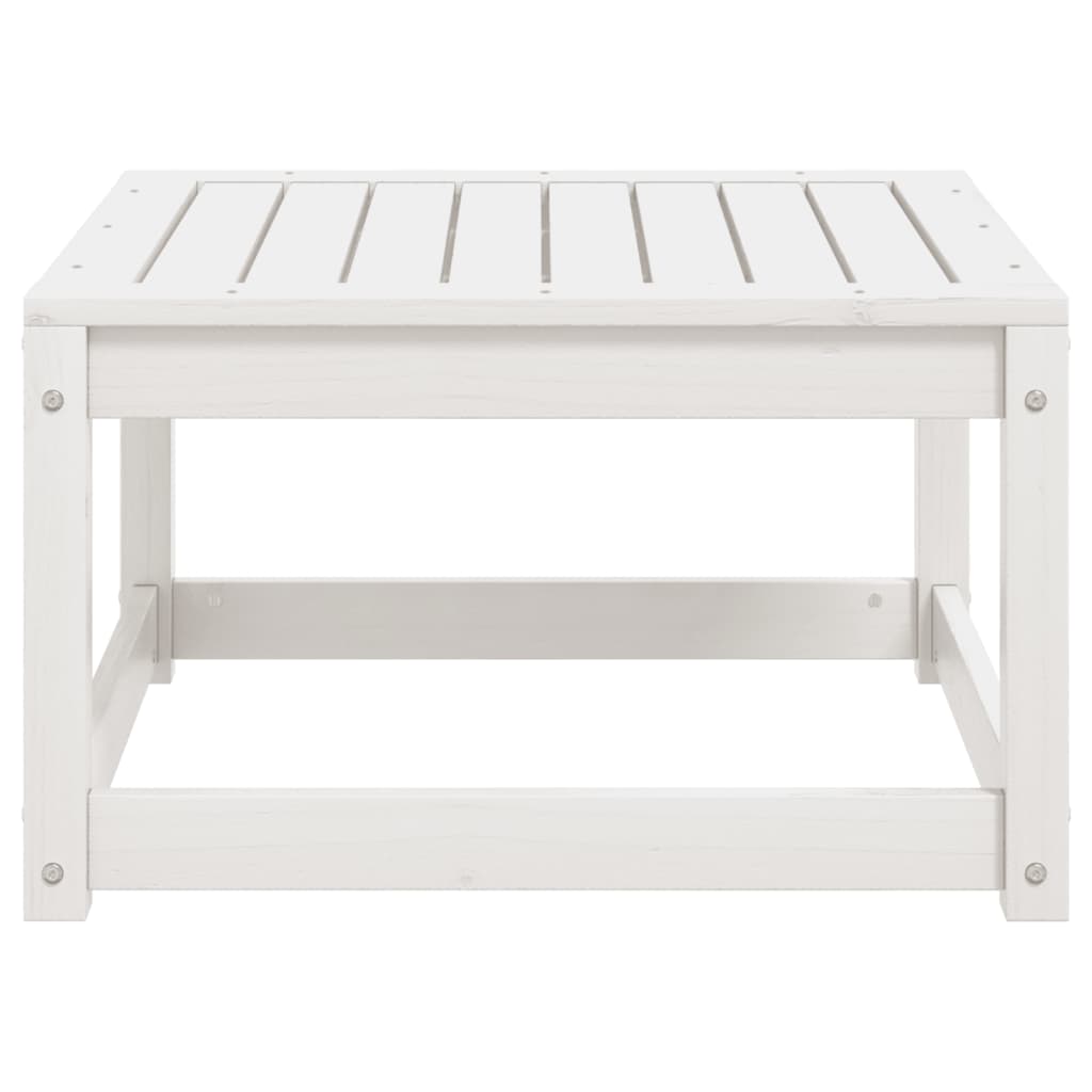 Poggiapiedi da Giardino Bianco in Legno Massello di Pino | homemem39
