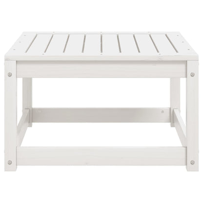 Poggiapiedi da Giardino Bianco in Legno Massello di Pino | homemem39