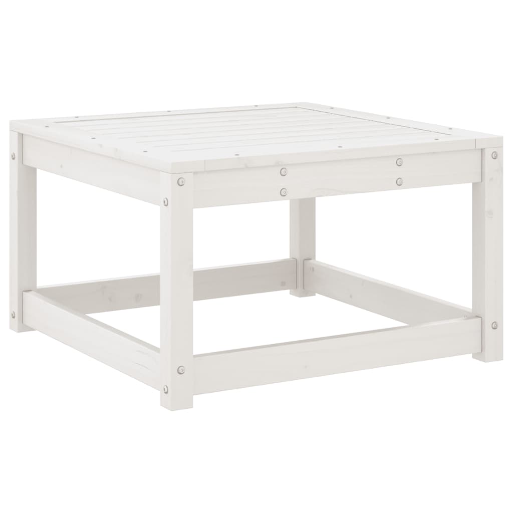Poggiapiedi da Giardino Bianco in Legno Massello di Pino | homemem39