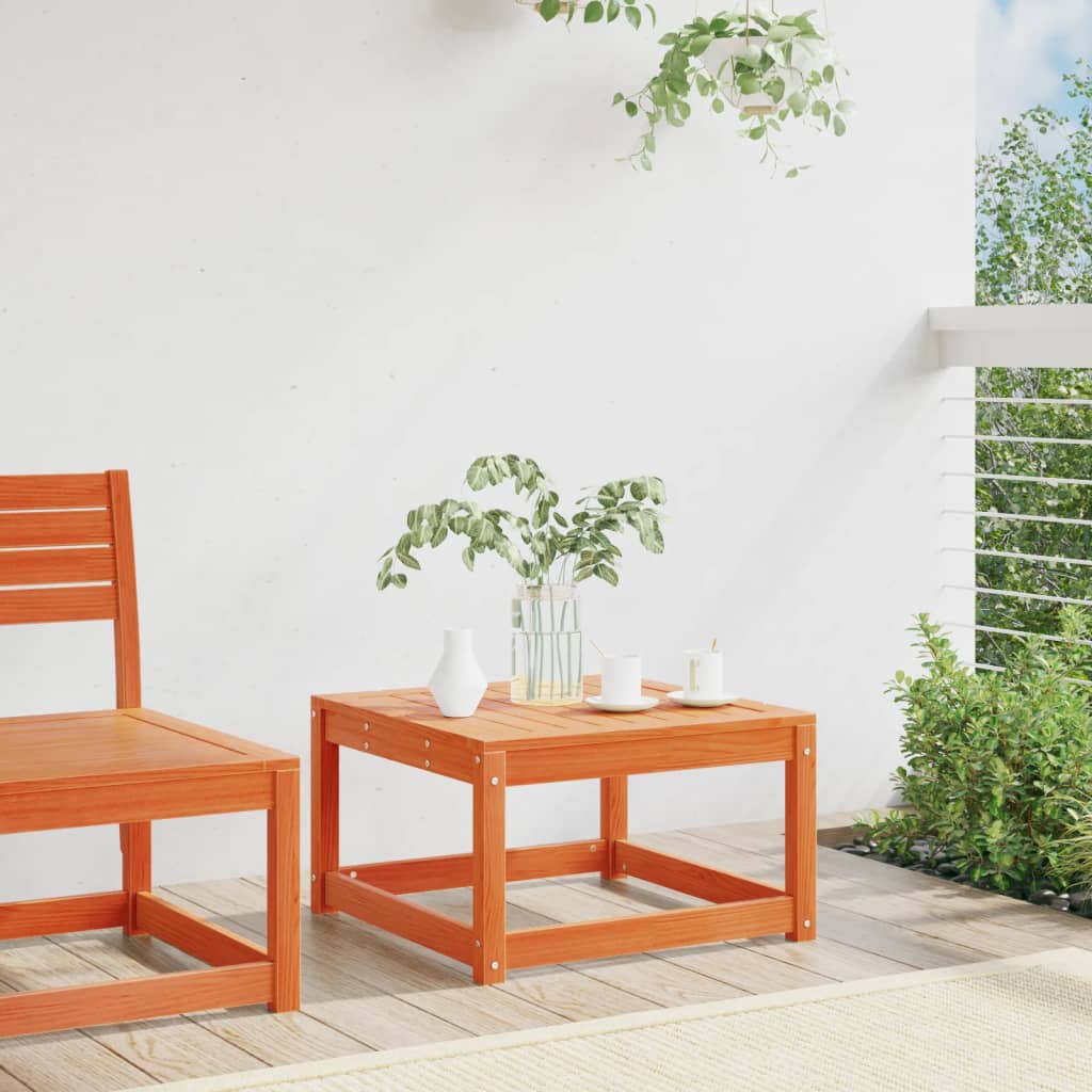 Poggiapiedi da Giardino Marrone Cera in Legno Massello di Pino | homemem39