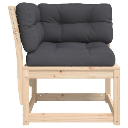 Divano Angolare Giardino Cuscini 73x73x78cm Legno Massello Pino | homemem39