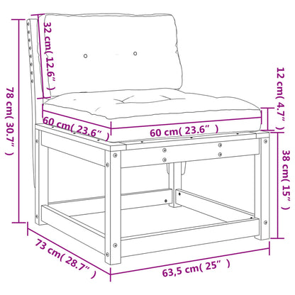 Divano da Giardino con Cuscini Legno Massello Douglas | homemem39