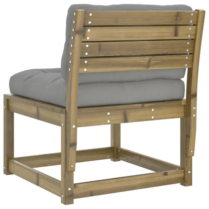 Divano da Giardino con Cuscini Legno Impregnato Pino | homemem39
