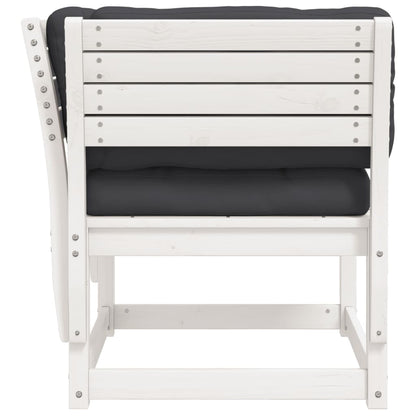 Divano Giardino con Braccioli con Cuscini Legno Pino Bianco | homemem39