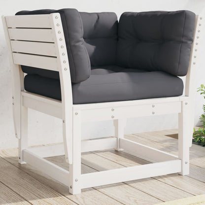 Divano Giardino con Braccioli con Cuscini Legno Pino Bianco | homemem39