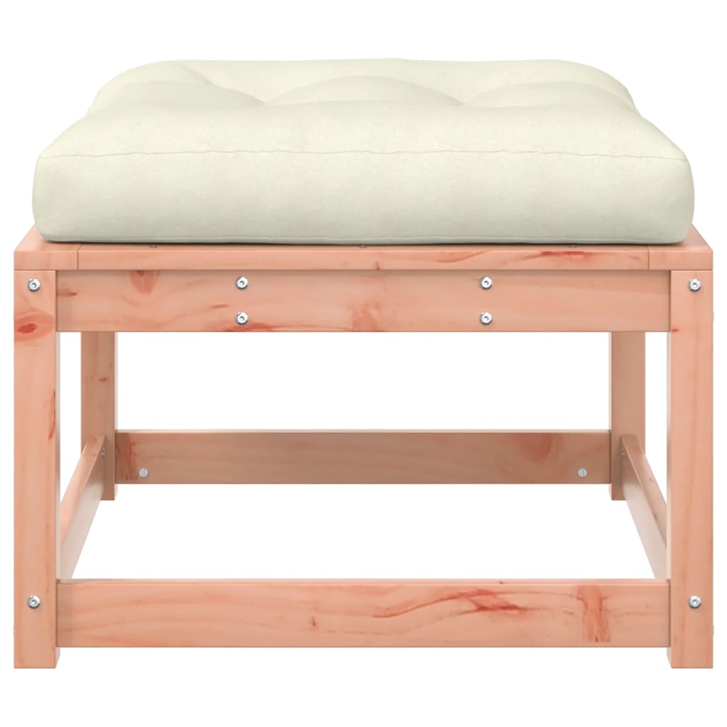 Poggiapiedi da Giardino con Cuscino Legno Massello di Douglas | homemem39