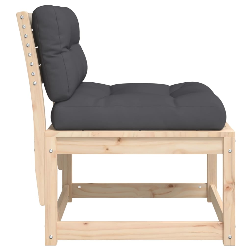 Divani da Giardino con Cuscini 2 pz Legno Massello di Pino | homemem39