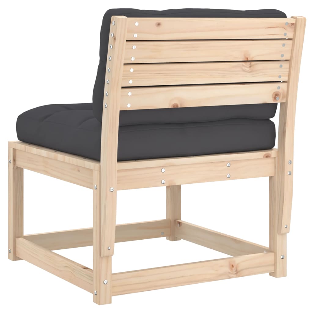 Divani da Giardino con Cuscini 2 pz Legno Massello di Pino | homemem39