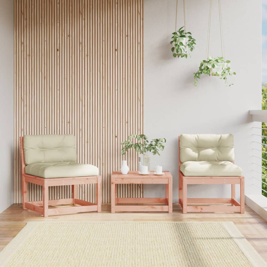 Divani Giardino con Cuscini 2 pz in Legno Massello di Douglas | homemem39