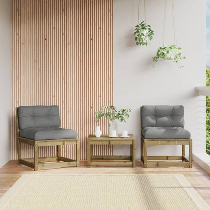 Divani Giardino con Cuscini 2 pz in Legno Impregnato di Pino | homemem39