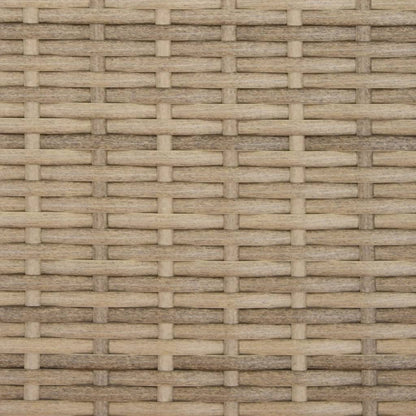 Lettini Prendisole 2 pz con Tavolino Beige in Polyrattan