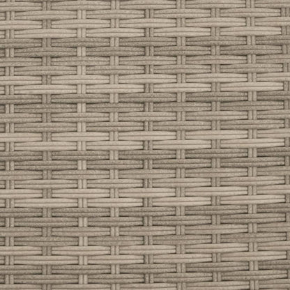 Lettini prendisole 2 pz con tavolo grigio chiaro in polyrattan - homemem39