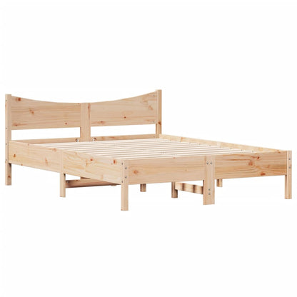 Letto senza Materasso 140x200 cm in Legno Massello di Pino | homemem39
