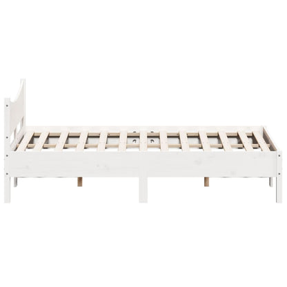 Letto senza Materasso Bianco 140x200 cm Legno Massello di Pino - homemem39