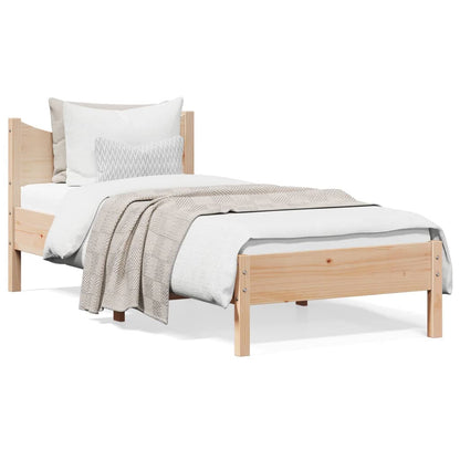 Letto senza Materasso 90x200 cm in Legno Massello di Pino - homemem39