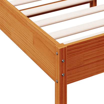 Letto senza Materasso Marrone Cera 75x190 cm in Legno di Pino | homemem39