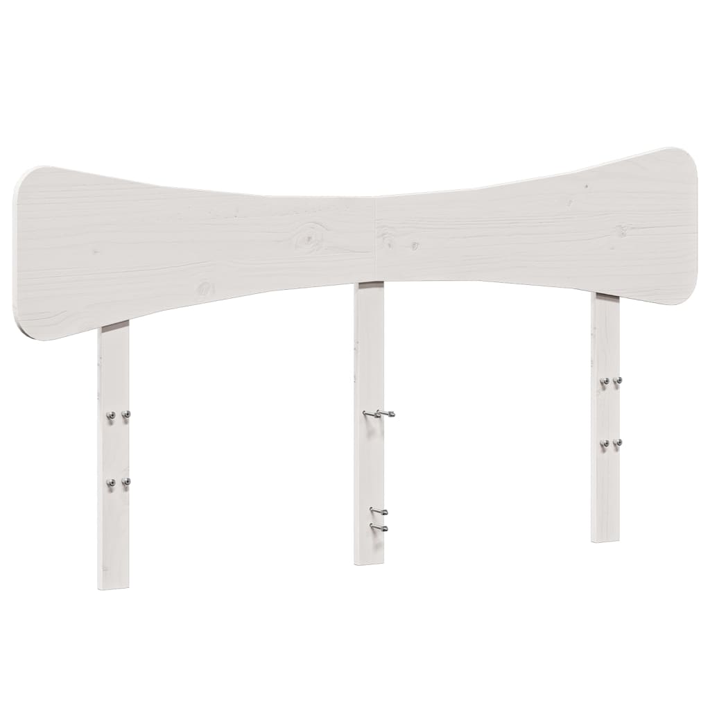 Testiera Bianca 150 cm in Legno Massello di Pino | homemem39