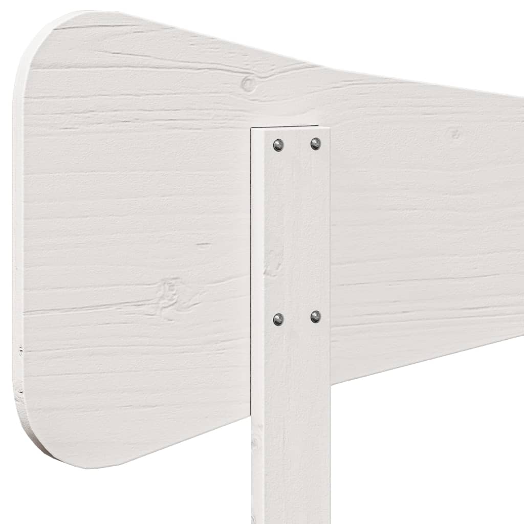 Testiera Bianca 150 cm in Legno Massello di Pino | homemem39