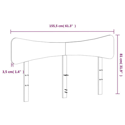 Testiera Marrone Cera 150 cm in Legno Massello di Pino