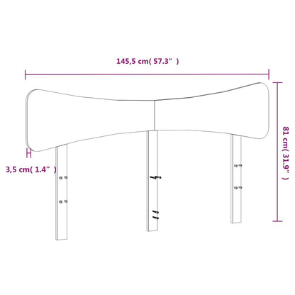 Testiera Marrone Cera 140 cm in Legno Massello di Pino