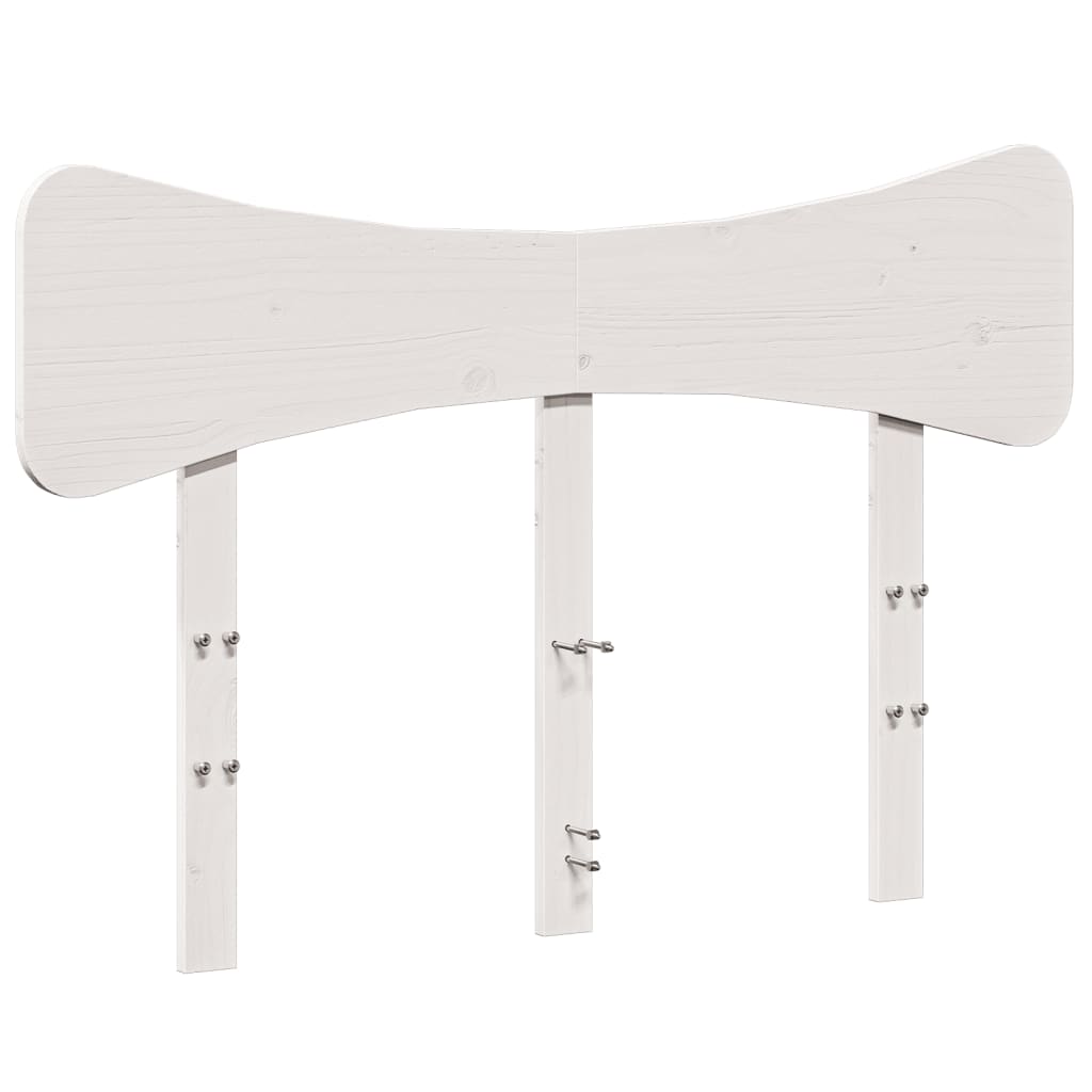Testiera Bianca 135 cm in Legno Massello di Pino | homemem39