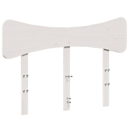 Testiera Bianca 135 cm in Legno Massello di Pino | homemem39