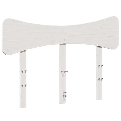 Testiera Bianca 120 cm in Legno Massello di Pino